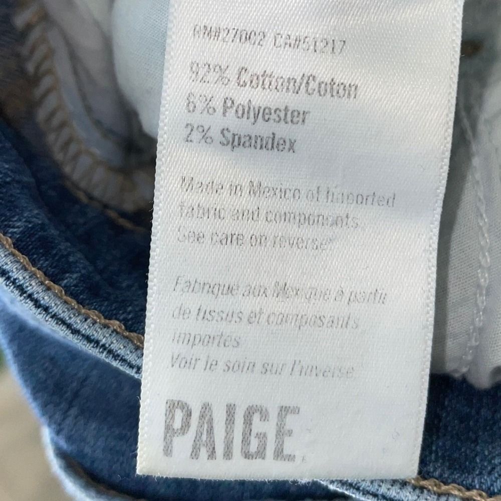 Paige Verdugo Crop Jeans W/29 Blue Bree Destructed 1948F50-046 - Picture 8 of 14